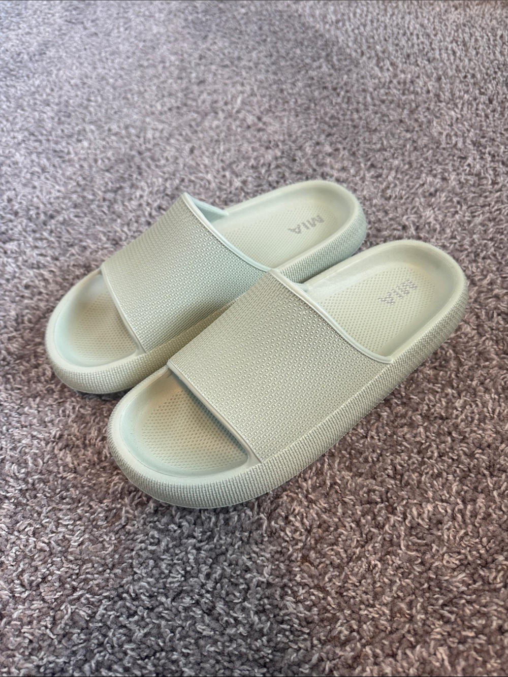 MIA Light Mint Slide Sandals
